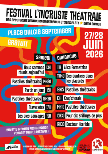 Festival l&rsquo;Incrsute Théâtrale – 5ème édition